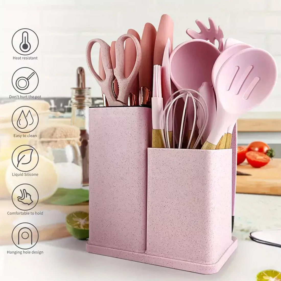 19pcs Set Non-Stick Silicone Kitchen Utensil